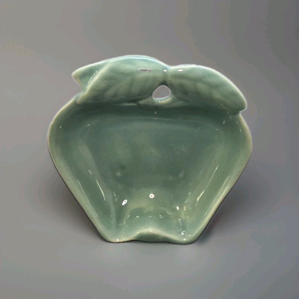 VTG BELMAR CALIFORNIA USA POTTERY TURQUOISE 734 APPLE BOWLS DISHES SET OF 3